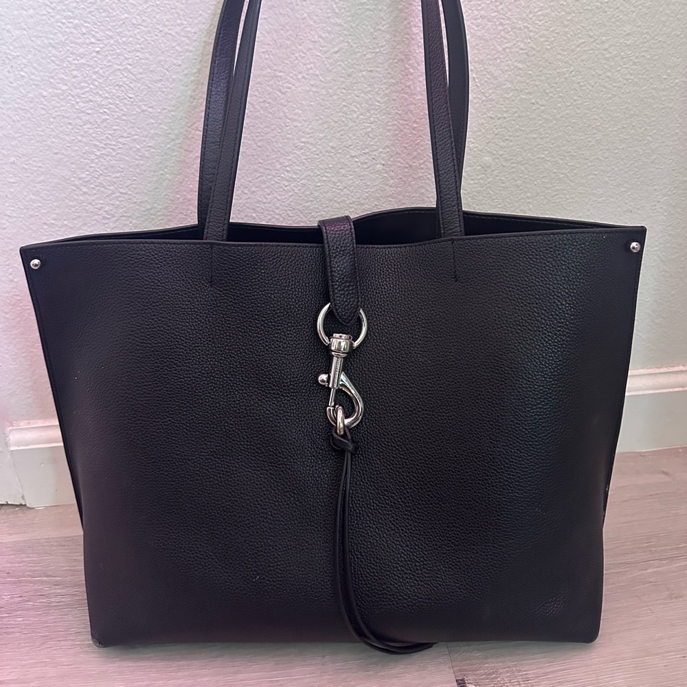 Rebecca Minkoff Megan Black Tote with Silver Hardware